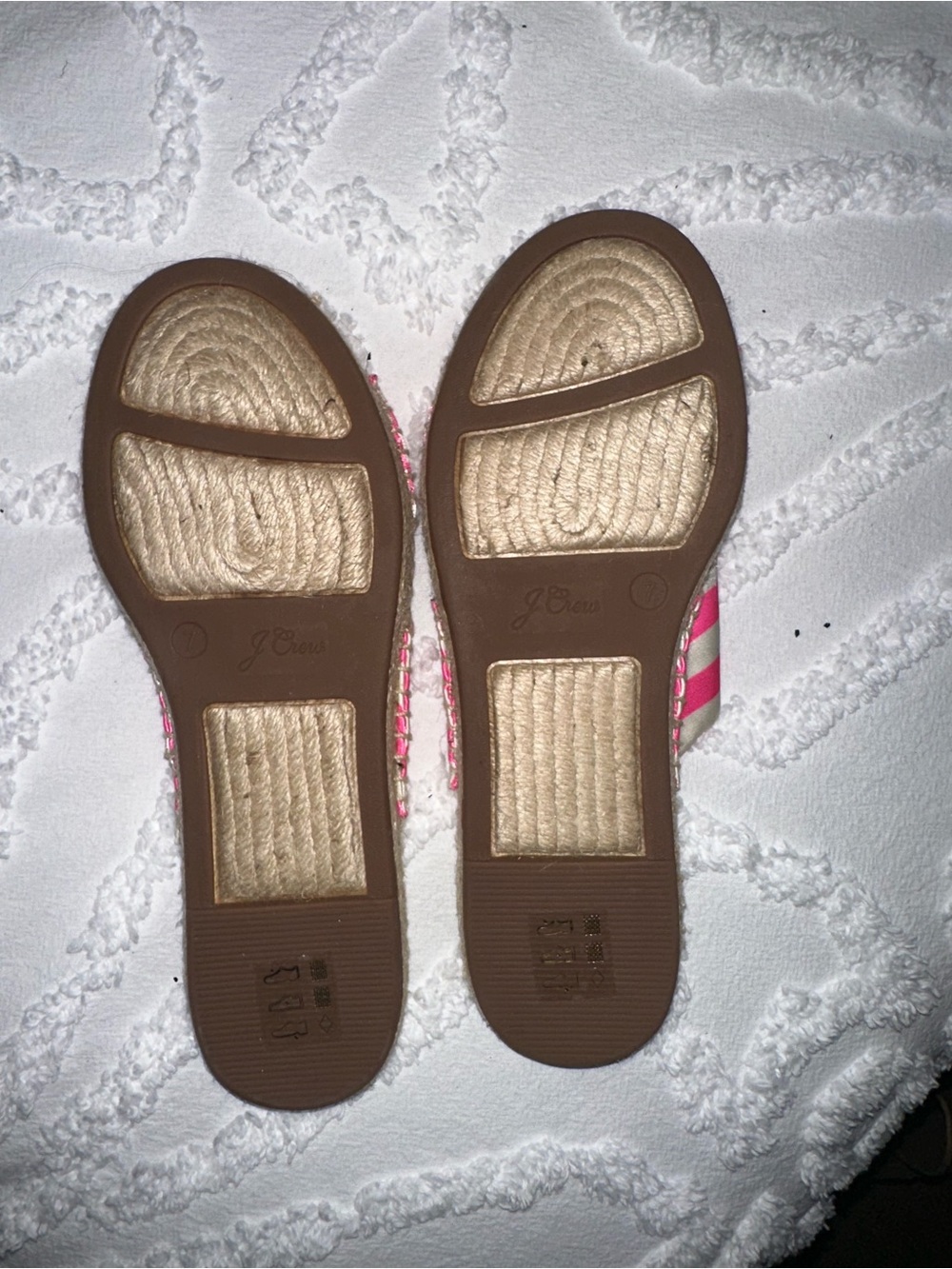 J Crew Twisted-Knot Espadrille Sandals in Pink Stripe - Picture 2 of 4